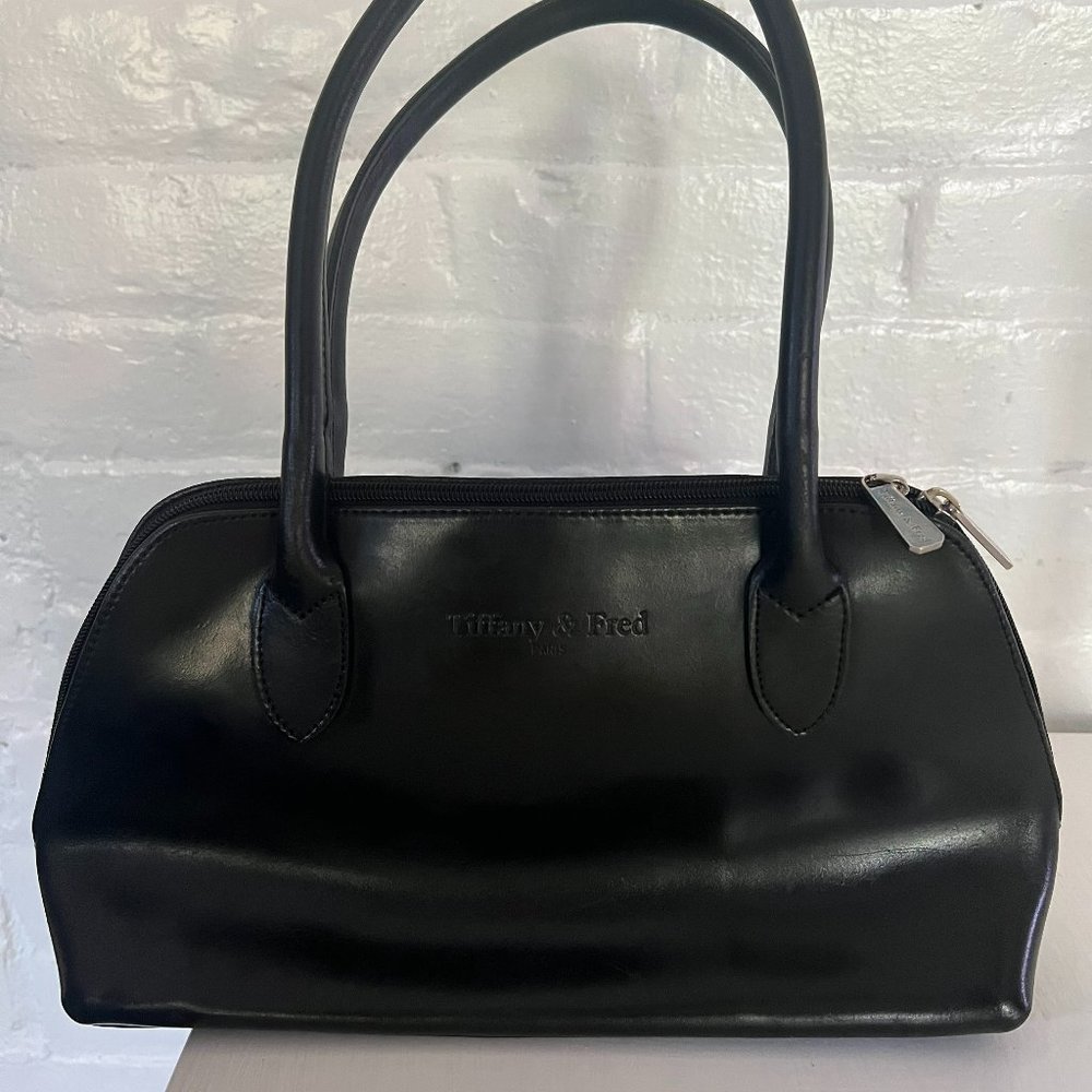 Tiffany and Fred of Paris Black Leather Purse (like new)